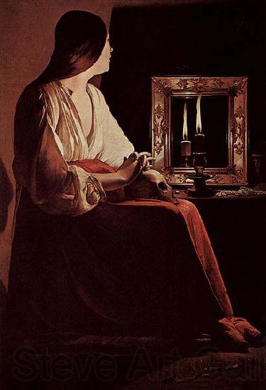 Georges de La Tour The Penitent Magdalene, Metropolitan Spain oil painting art